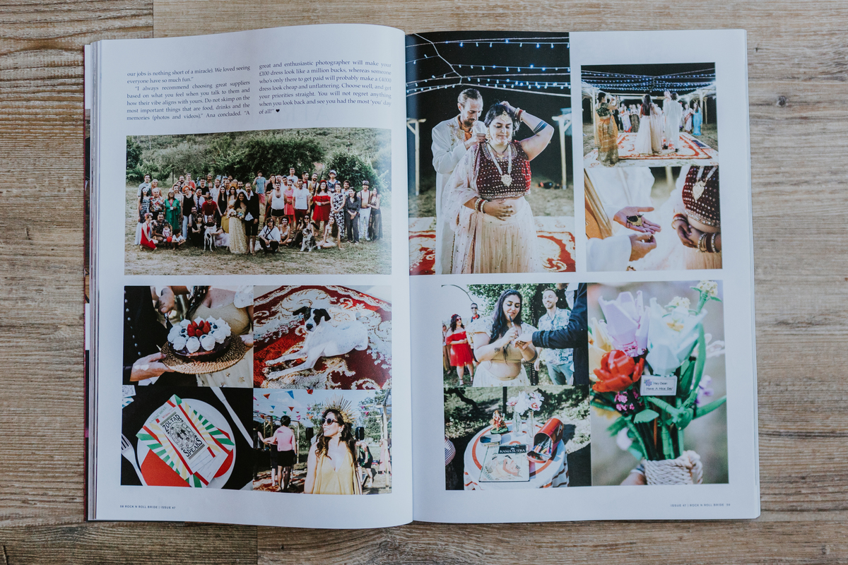 Rock N Roll Bride revista maganize página