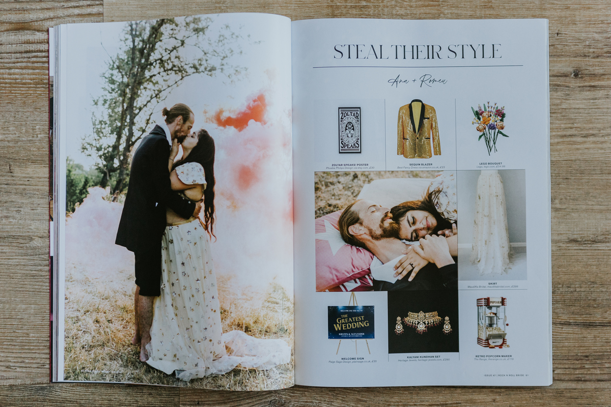 Rock N Roll Bride revista maganize página