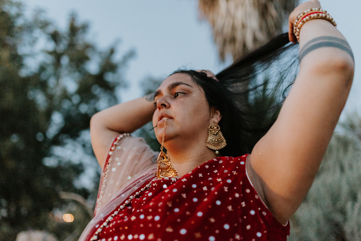 Noiva indiana Portugal vestido sari