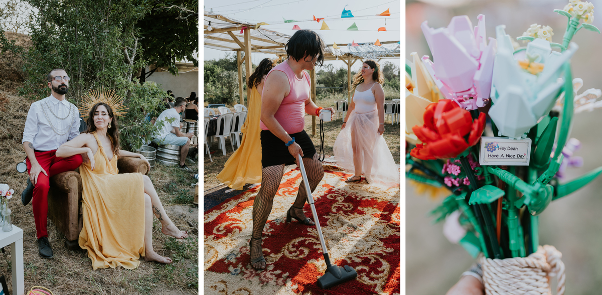 Convidados casamento ramo lego