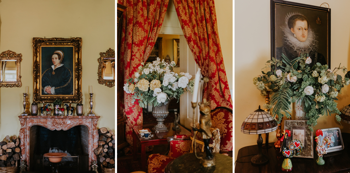 Interior sala antiga clássica hotel rural casa viscondes varzea