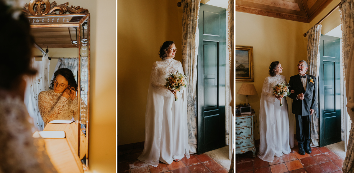 Quarto noiva pai hotel rural casa viscondes várzea casamento