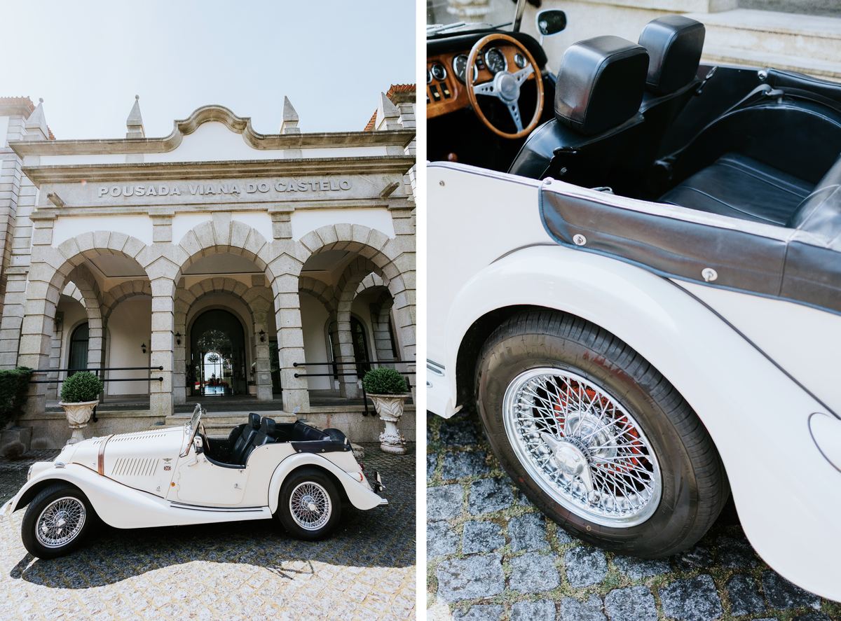 Carro clássico noivos alugar casamento pousada Viana do castelo