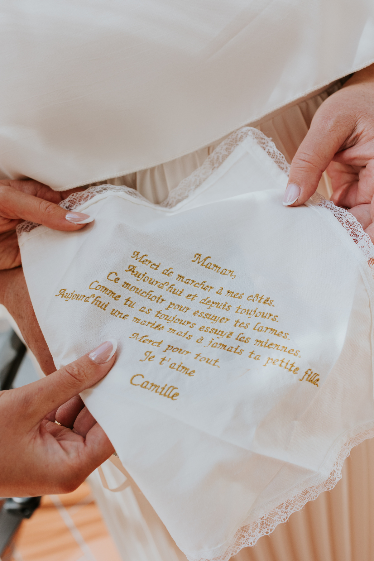 Mensagem mãe noiva lenço