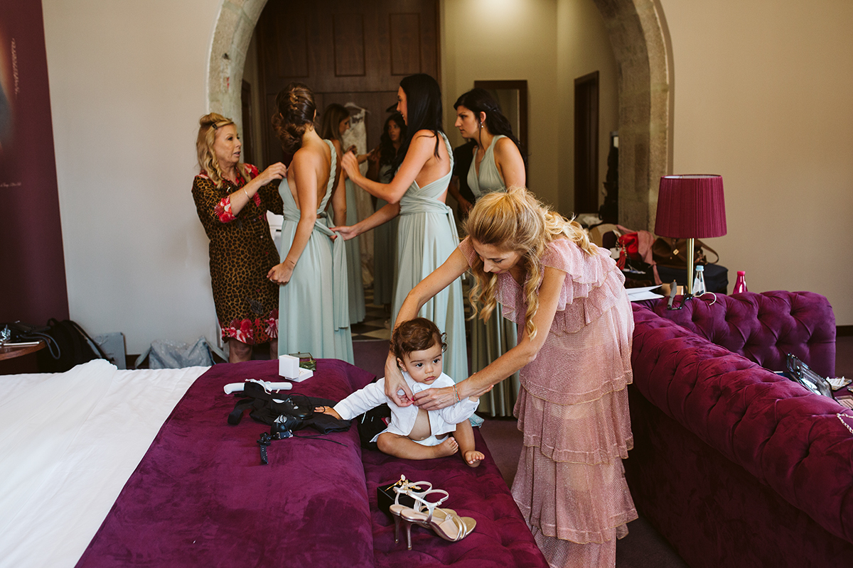 damas de honor preparativos noiva hotel