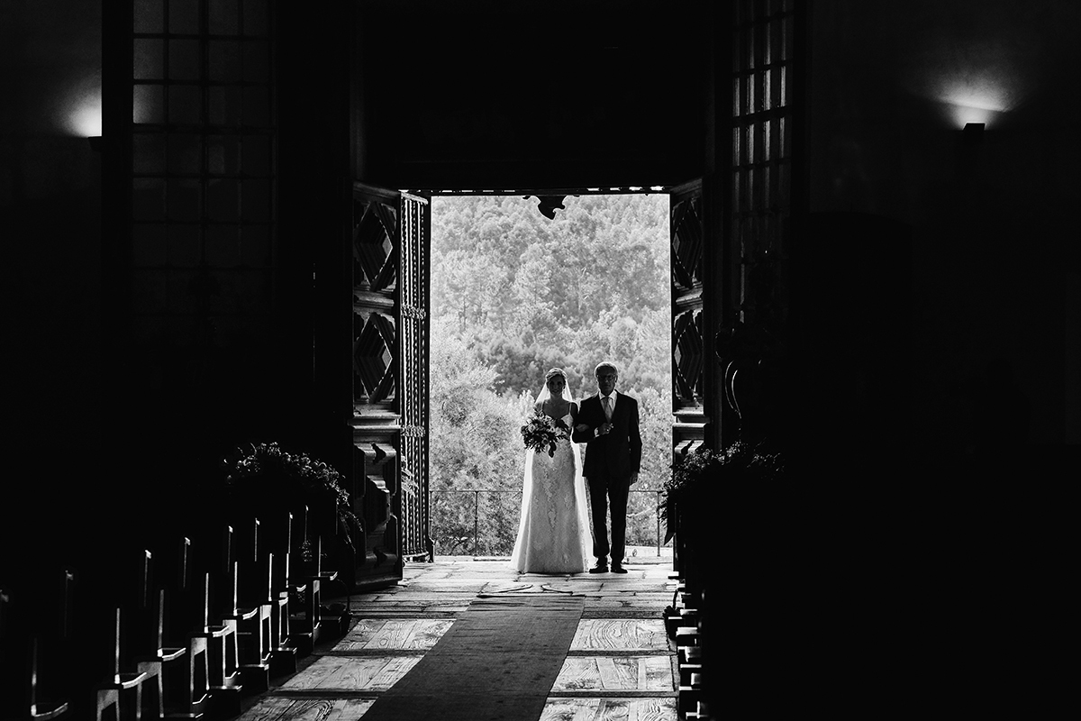noiva entrada pai altar casamento