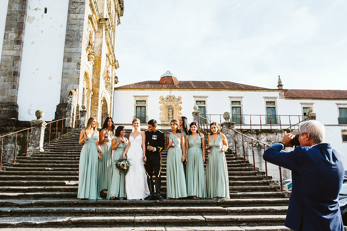 fotografia grupo damas honor casamento
