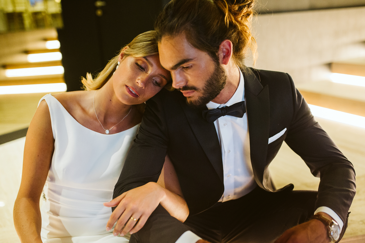 noivos casamento elegante romantico smoking