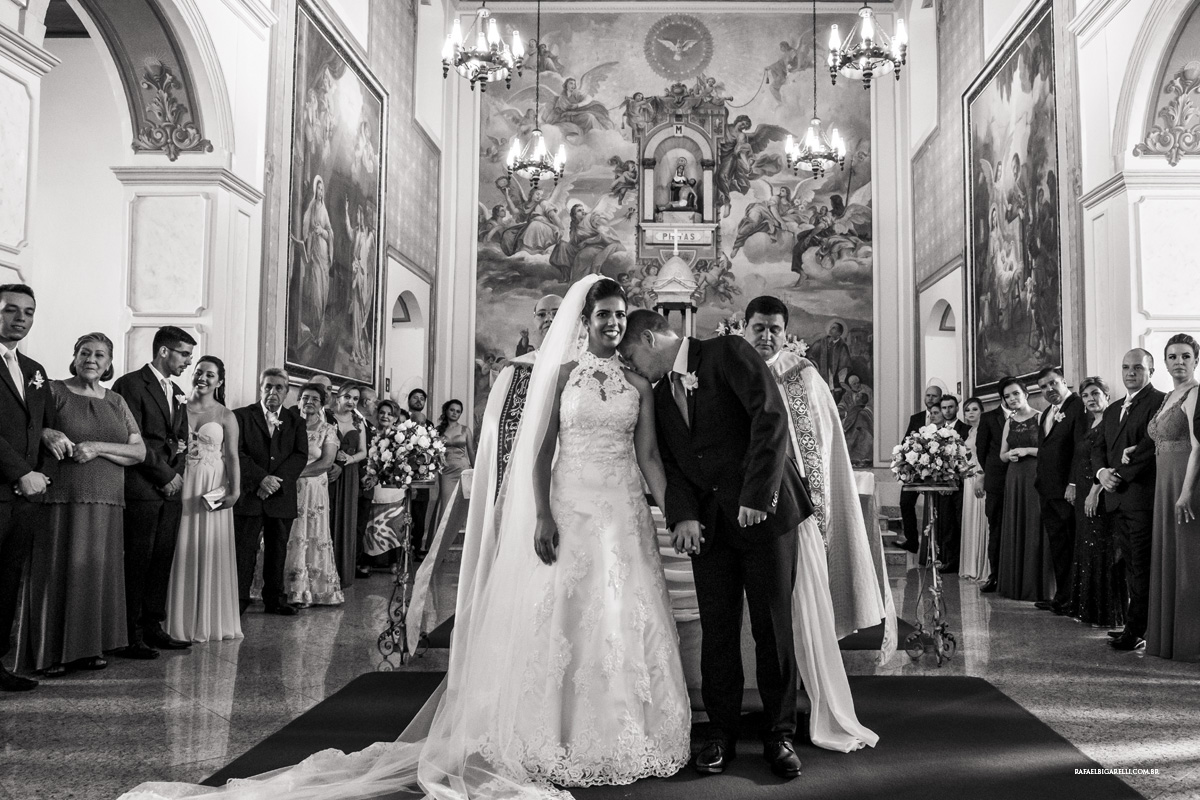 cerimonia igreja preto e branco casamento