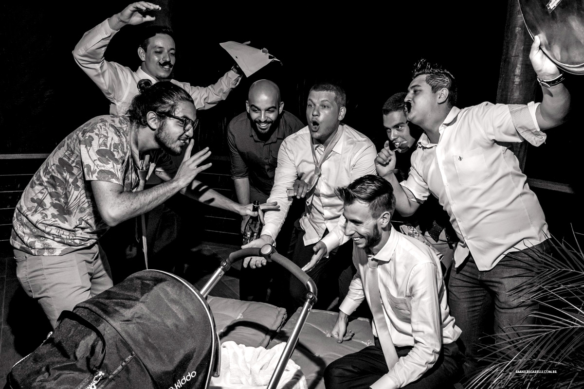 convidados de casamento preto e branco