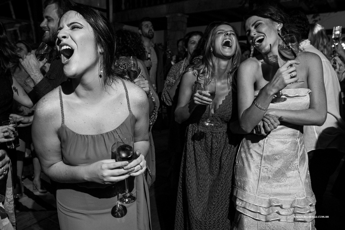 convidados de casamento preto e branco