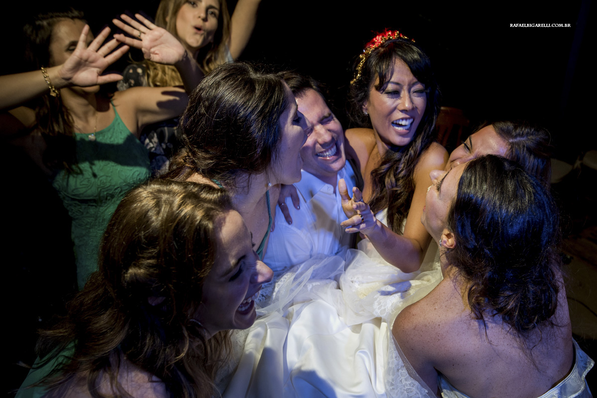 madrinhas e noiva festa de casamento