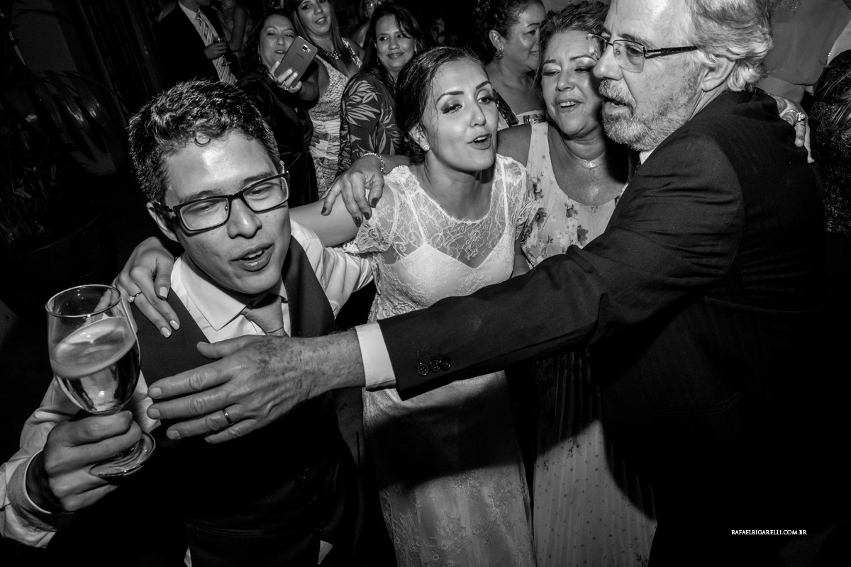 festa de casamento preto e branco