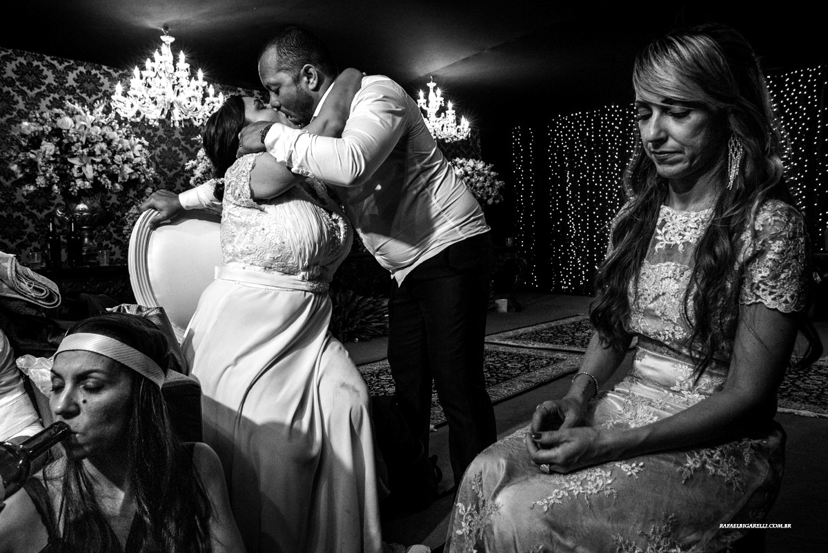 festa de casamento preto e branco