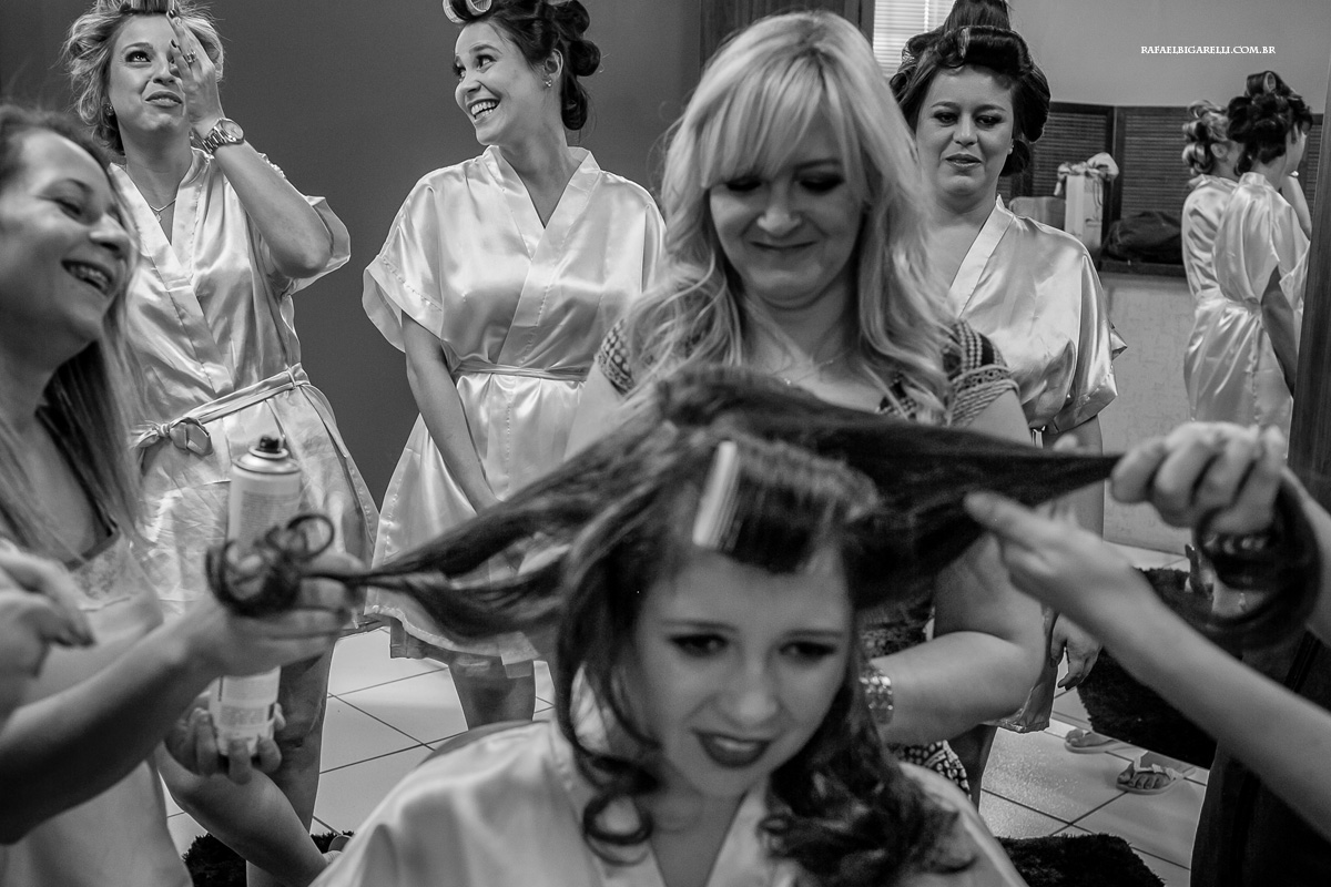 diversão no making of da noiva