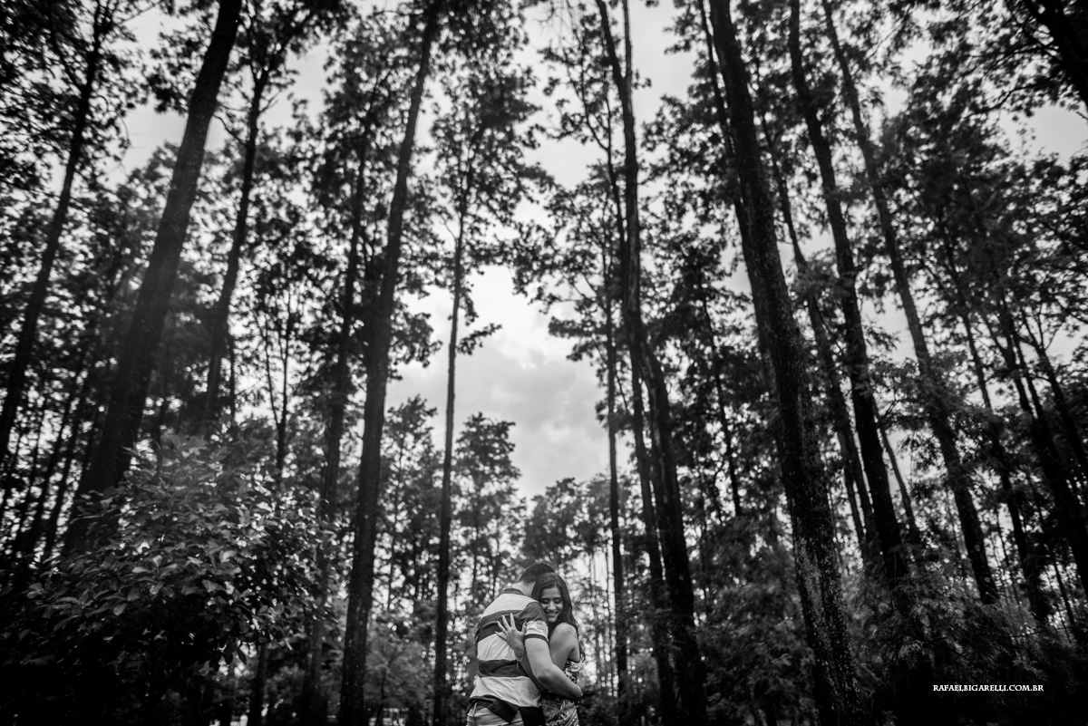foto do casal se abraçando no parque