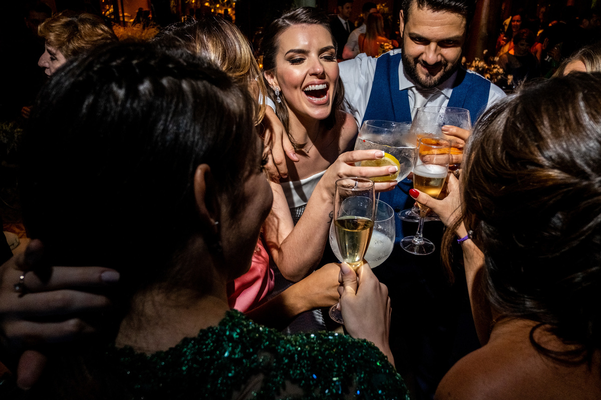foto brinde dos noivos 