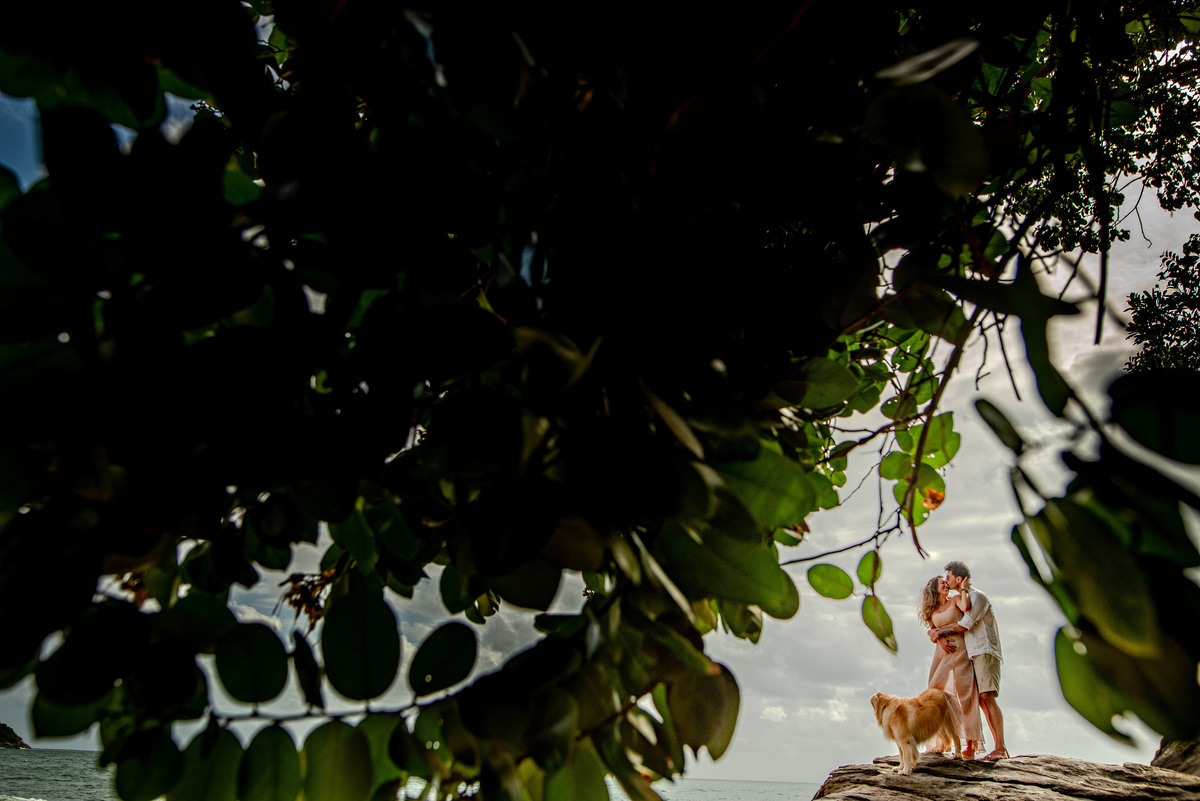 ensaio de casal na praia