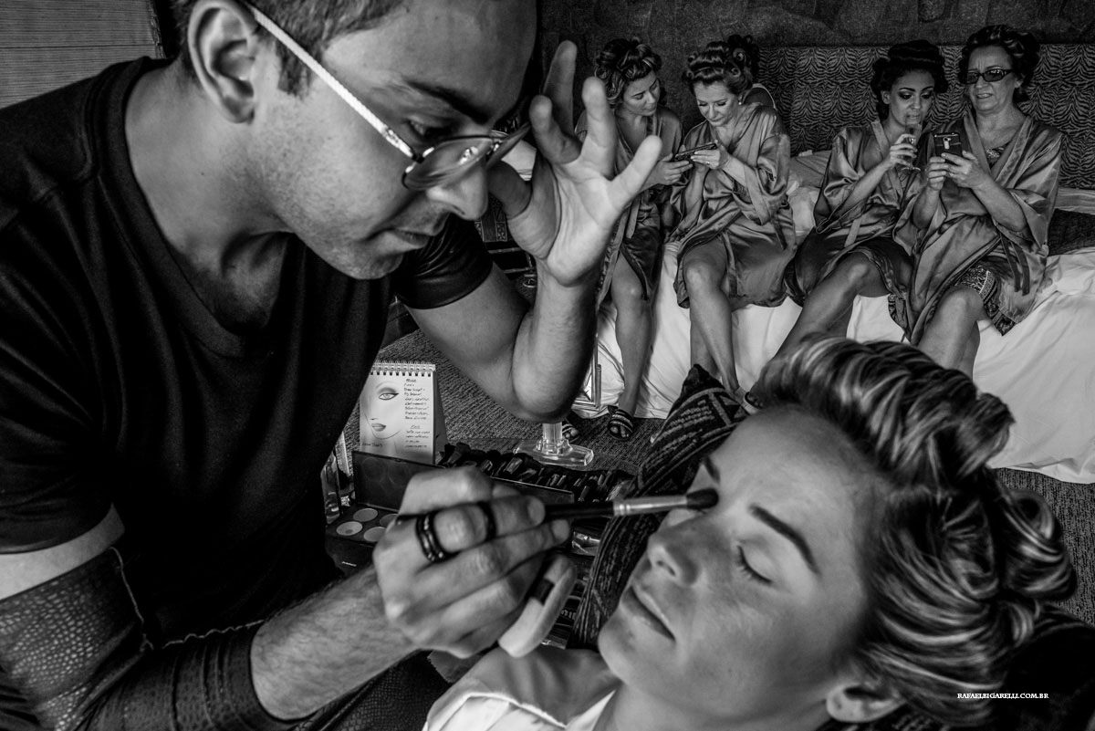 makeup de noiva no casamento em Buzios