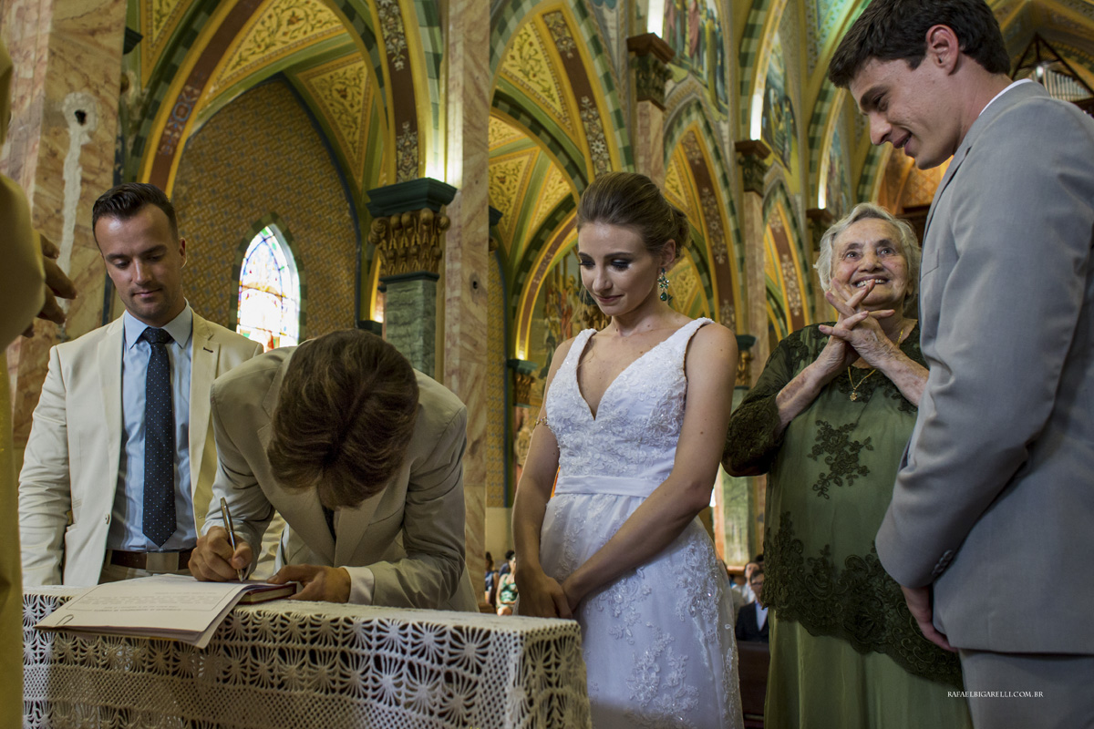 assinatura dos noivos vó casamento