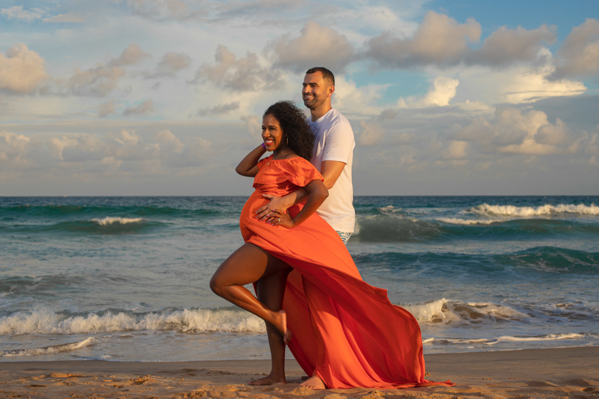 Ensaio de gestante pai e mãe