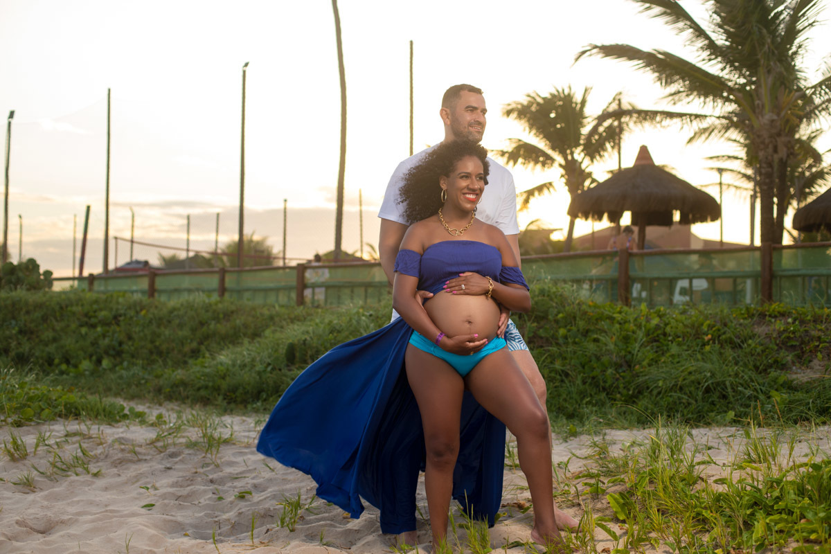 Ensaio de gestante pai e mãe