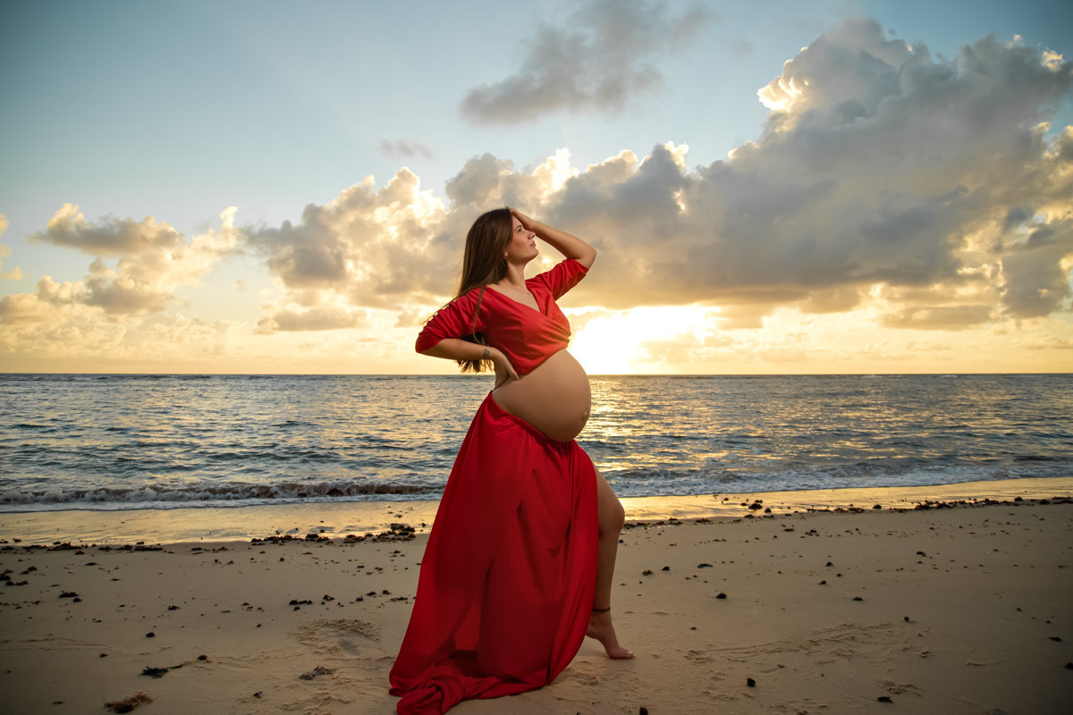 Gestante 8 meses ensaio no amanhecer