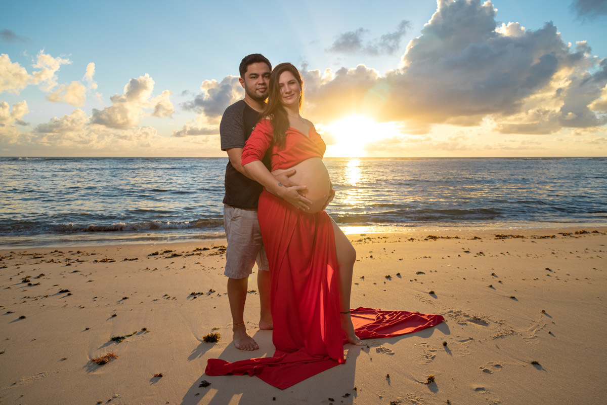 Ensaio de gestante pai e mãe