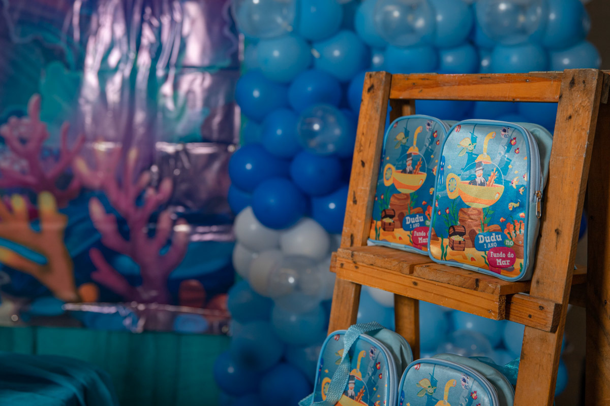 Sacolinha 1 ano Fundo do Mar Mundo Bita