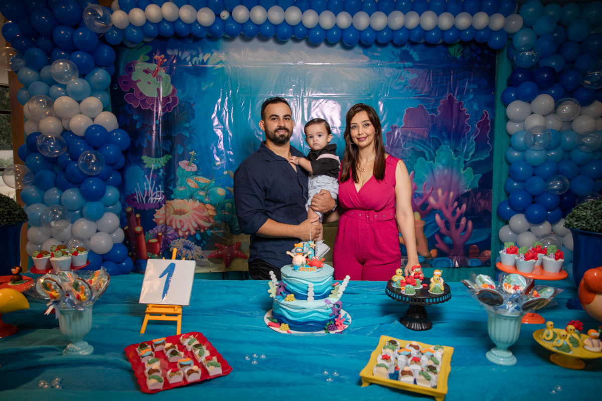 Pais na festa 1 ano Fundo do Mar