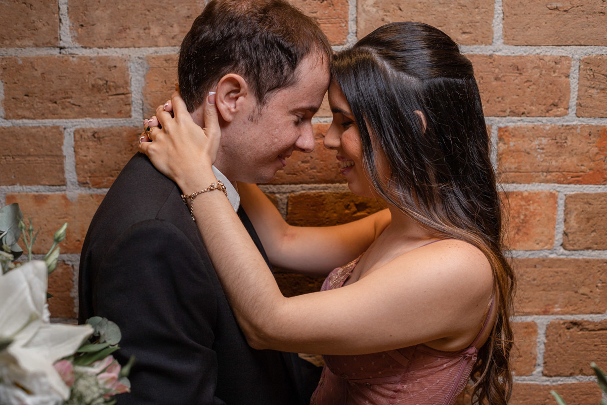 Casal de noivos celebração