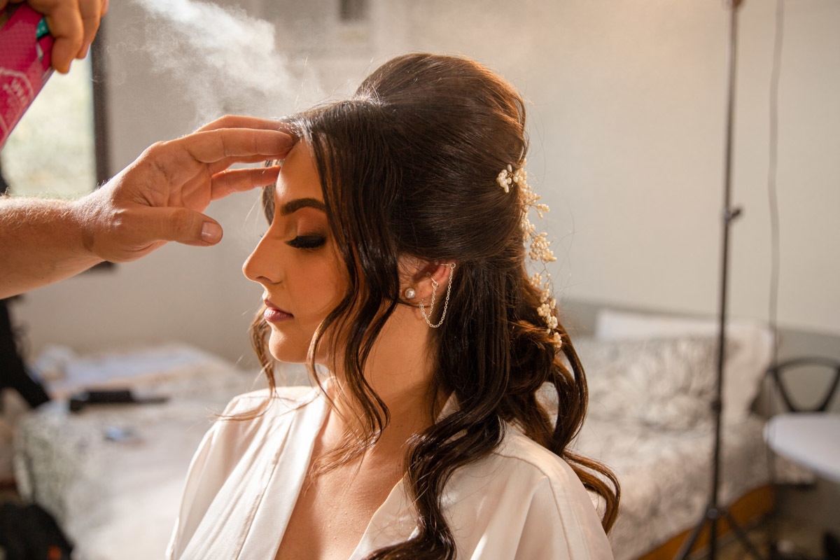 Penteado noiva do campo