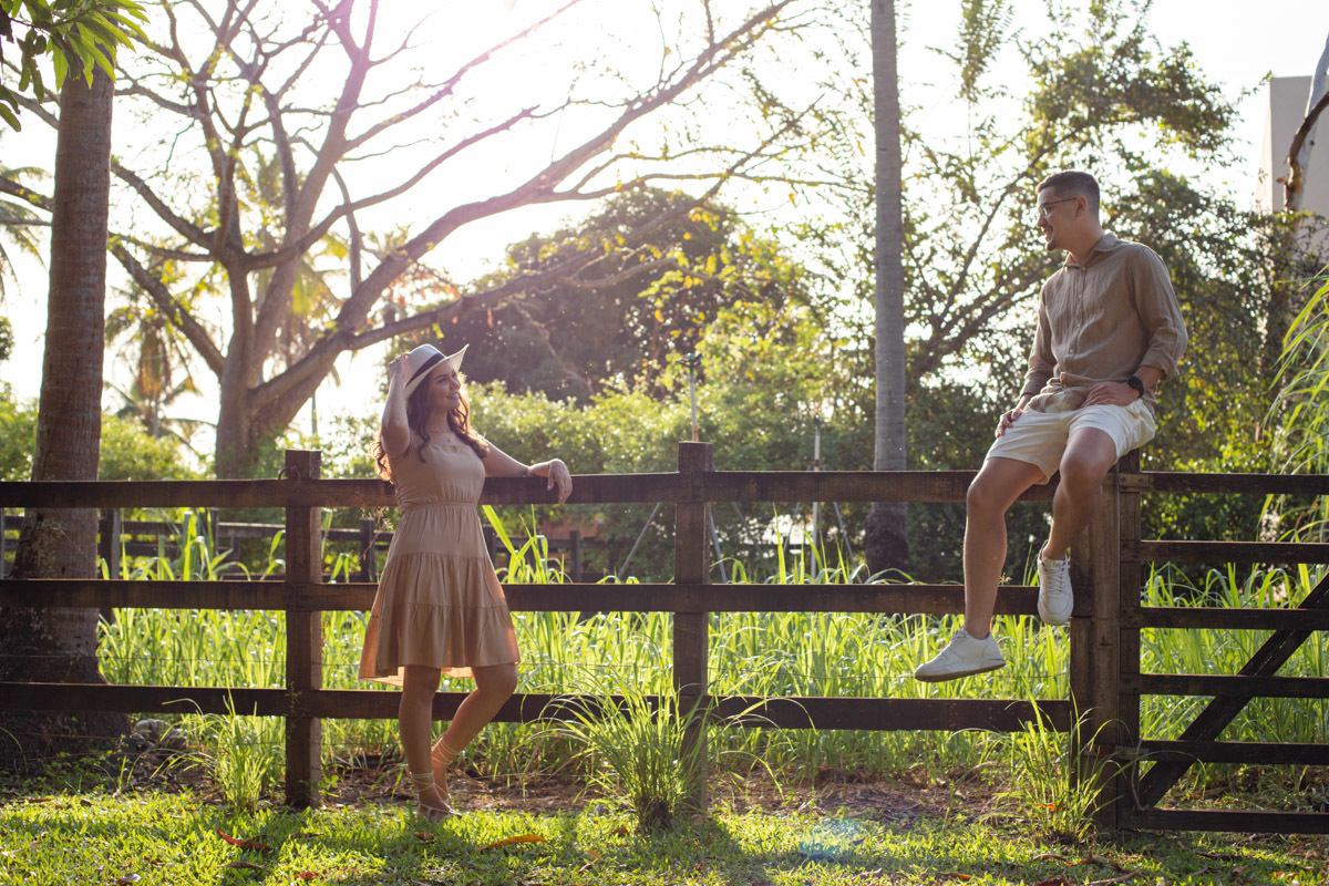 Ensaio no cenário campestre roupas