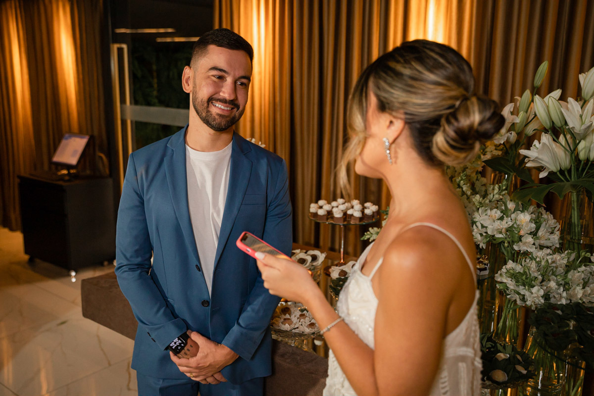 Momento dos votos dos noivos