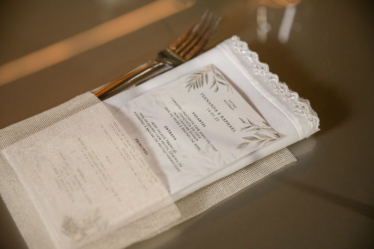 Menu casamento Civil clássico