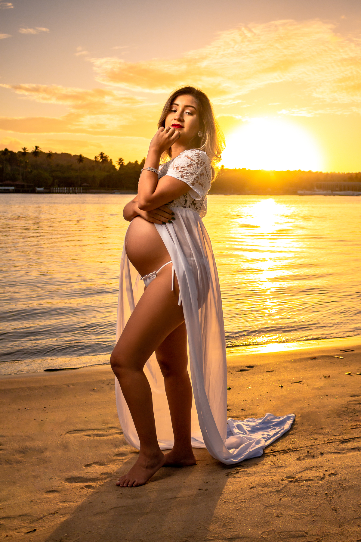 Pose para ensaio na praia