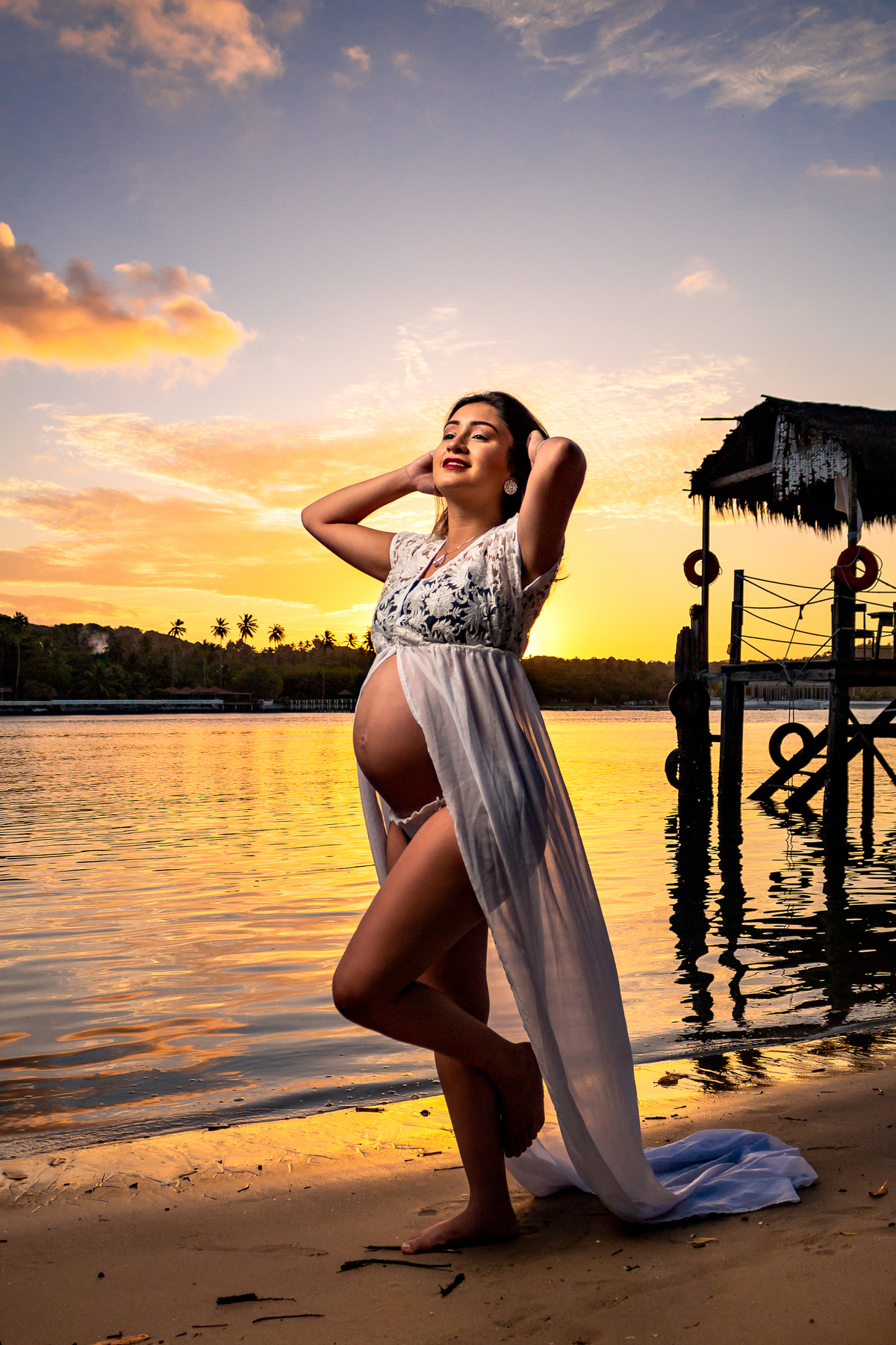 Por do sol Gestantes fotografia