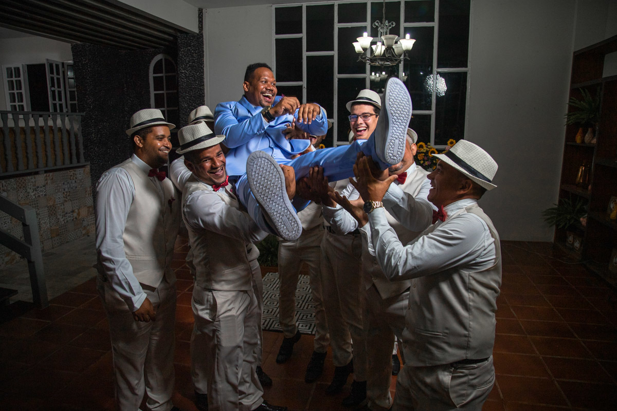 Descontração com padrinhos