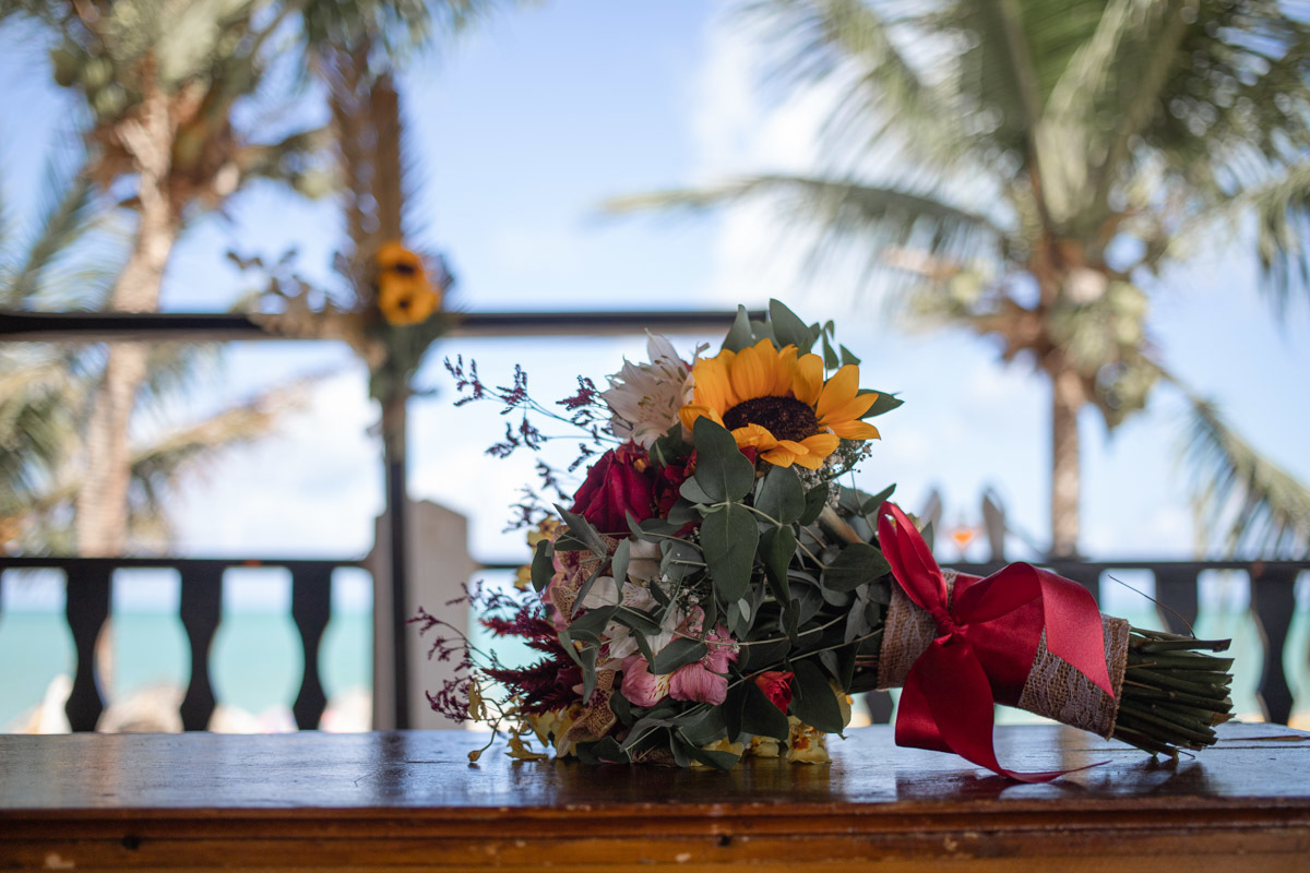 Buquê rústico praiano
