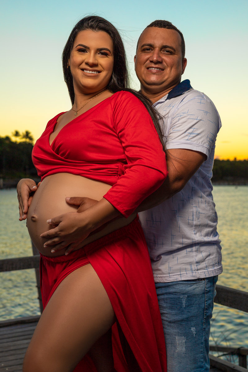 Ensaio de gestante ao ar livre