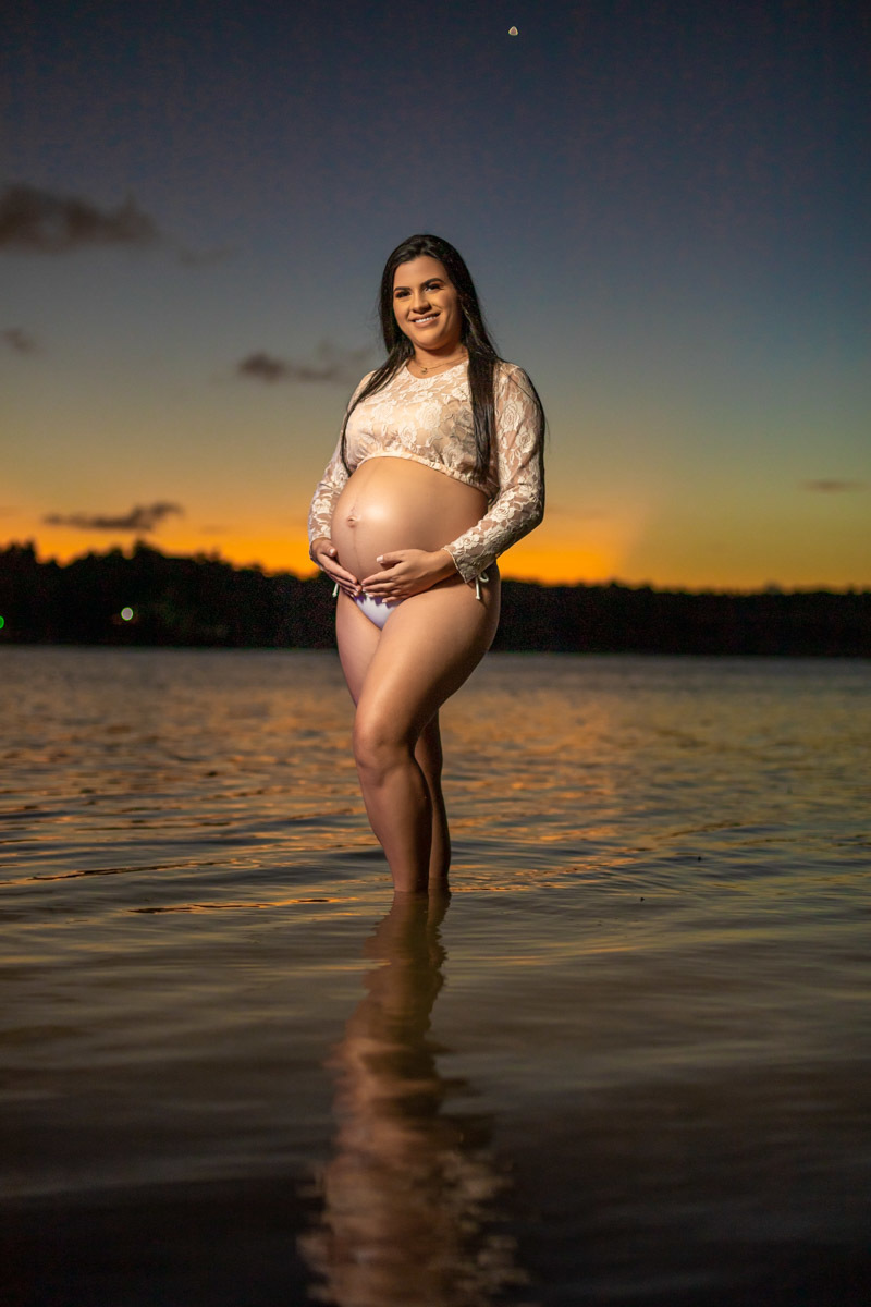 Gestante na água
