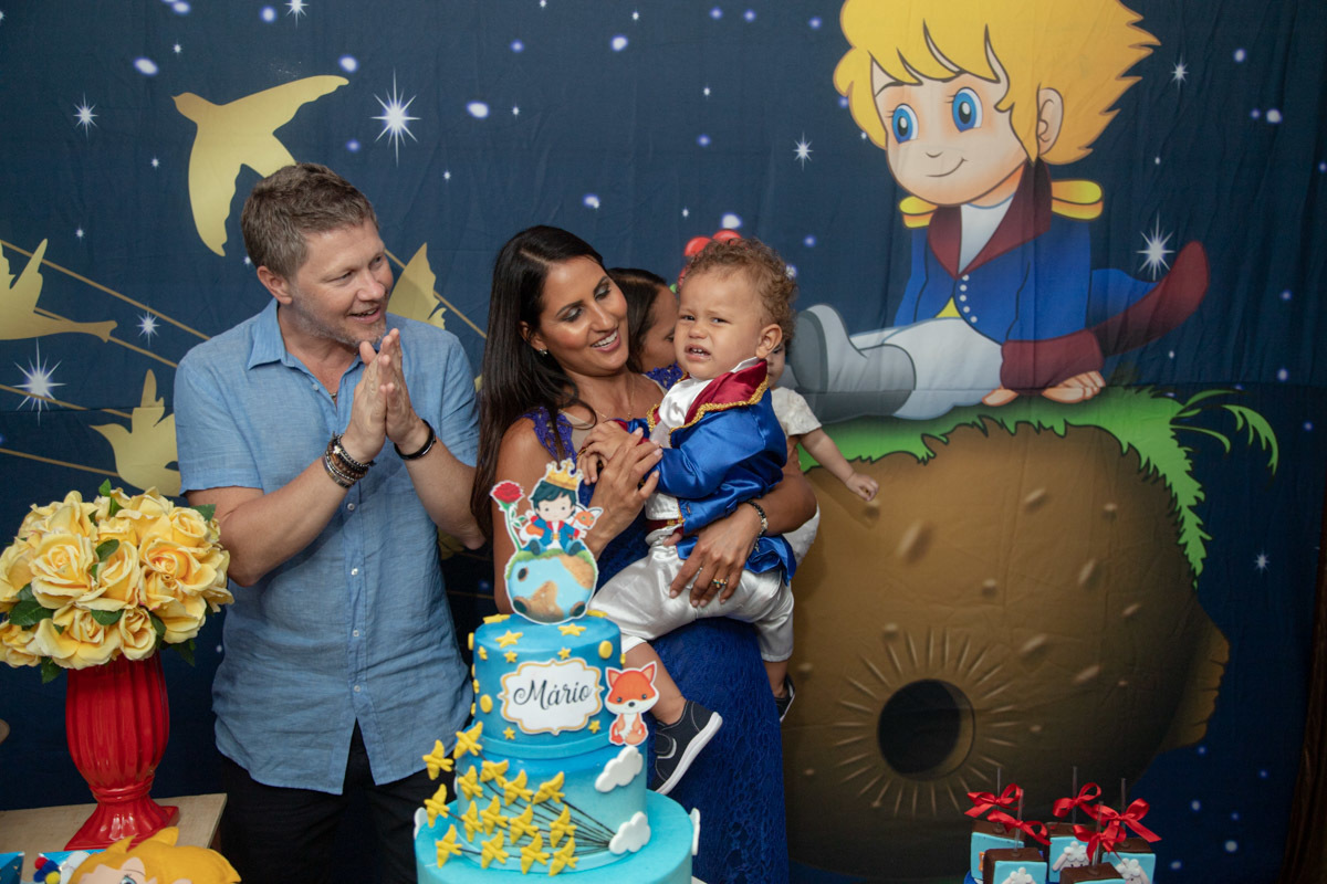 Aniversariante com os pais Parabéns