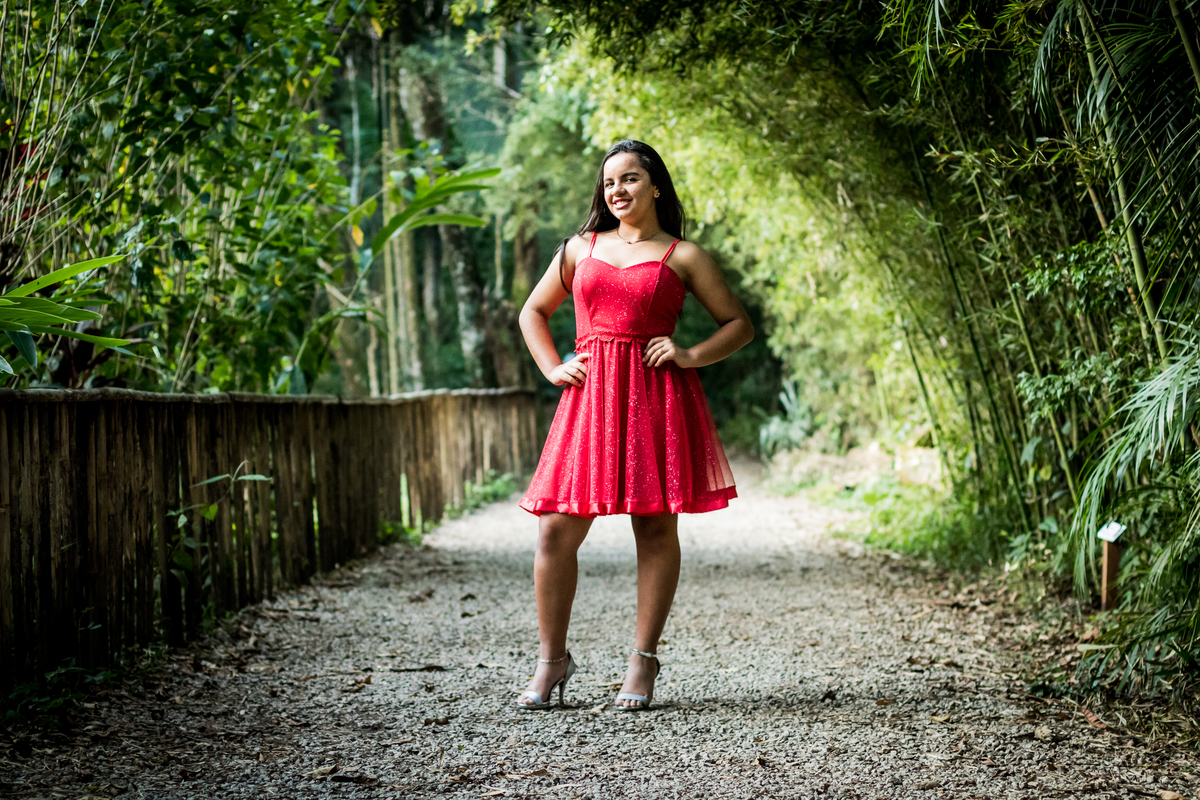 fotografia de debutante no jardim são luis
