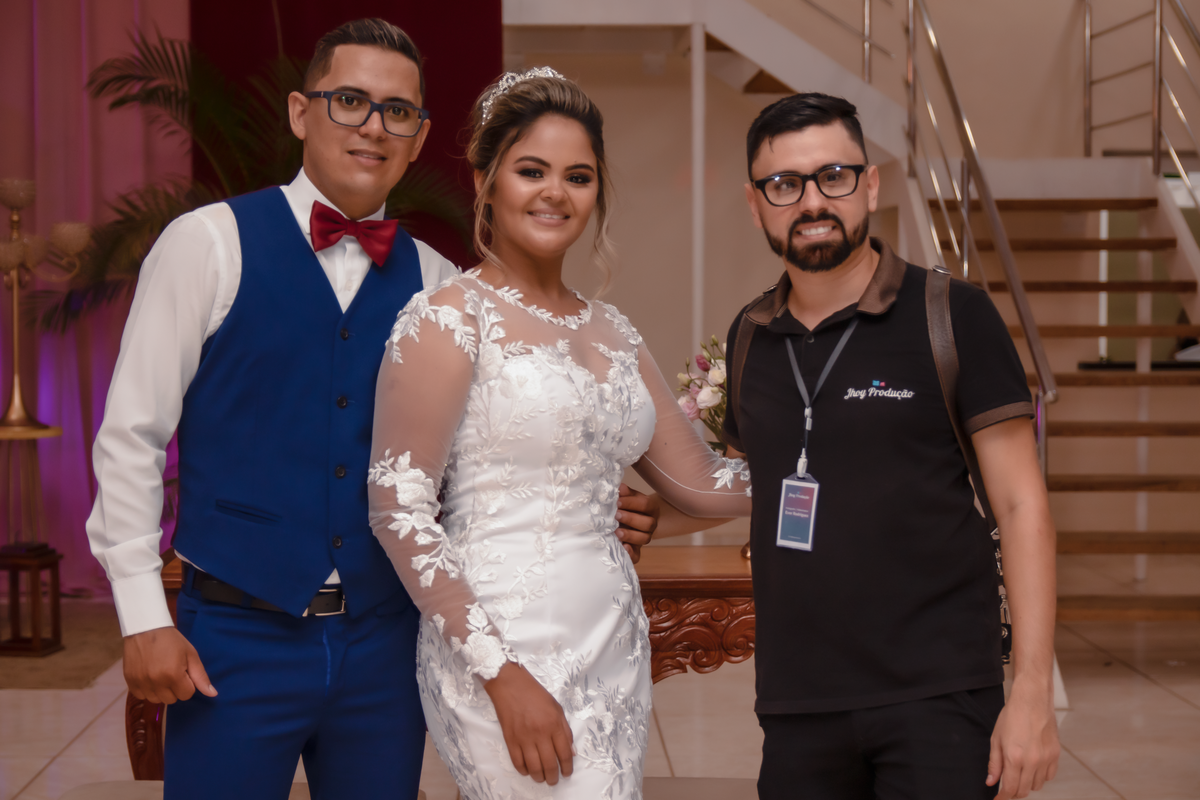 Um retrato com os novos casados 
