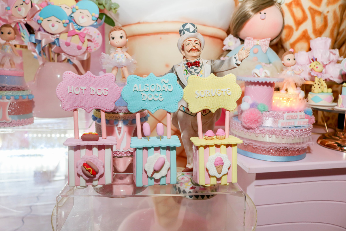 Doces personalizados circo rosa