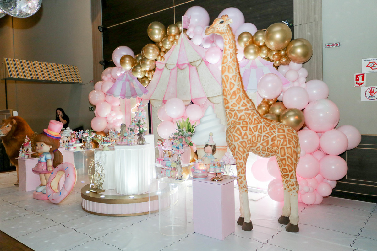 Decoração festa circo rosa