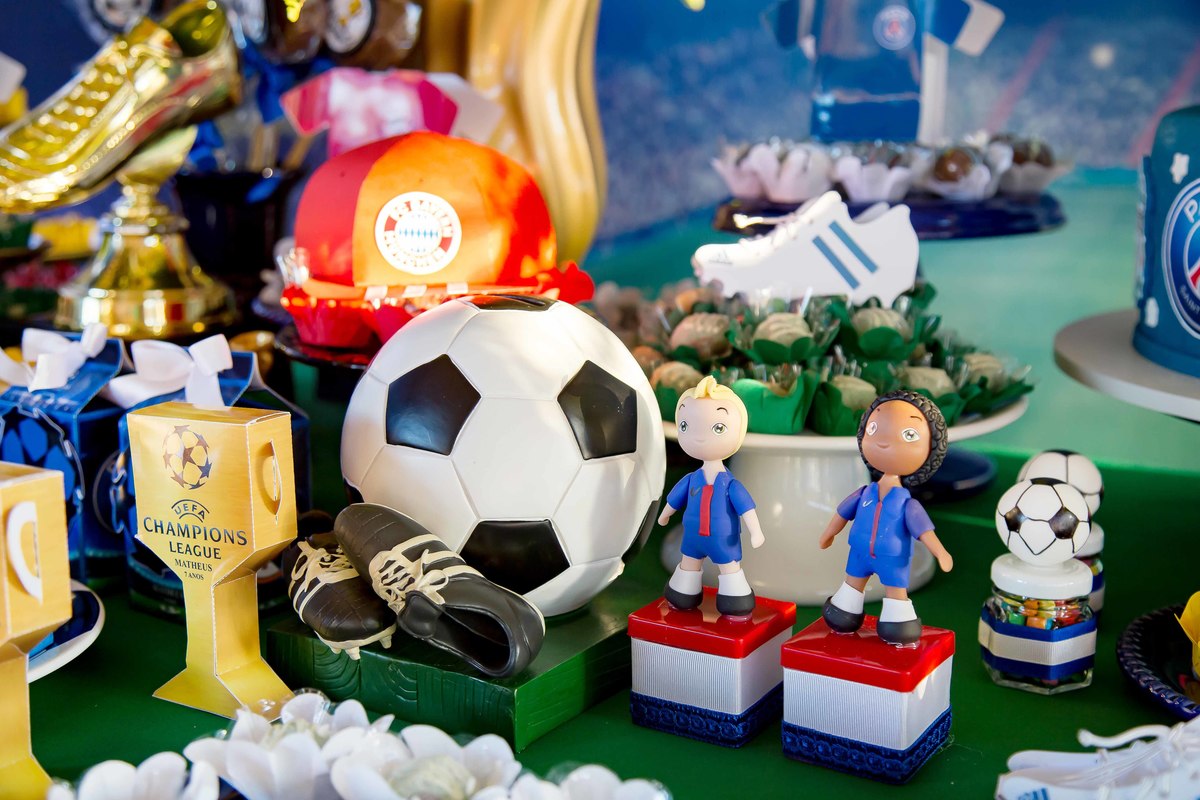 decoração de festa de futebol