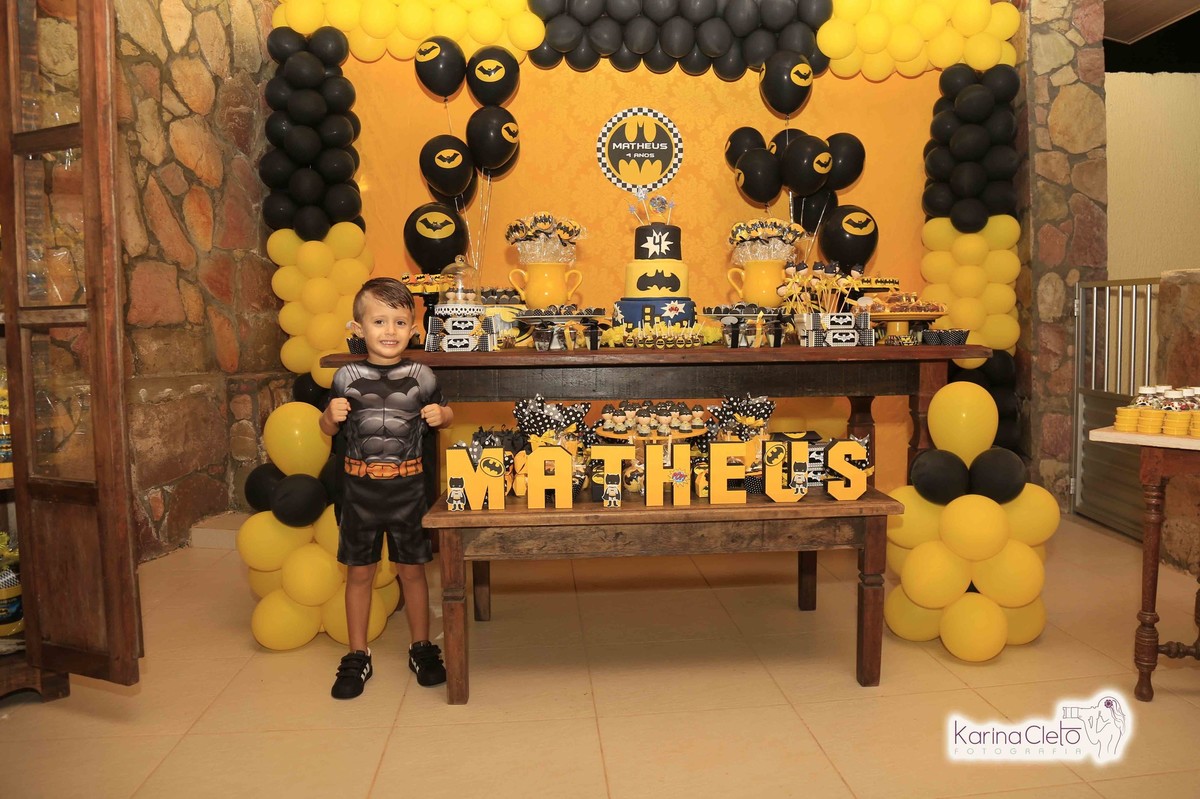 Decoração da festa do Batman