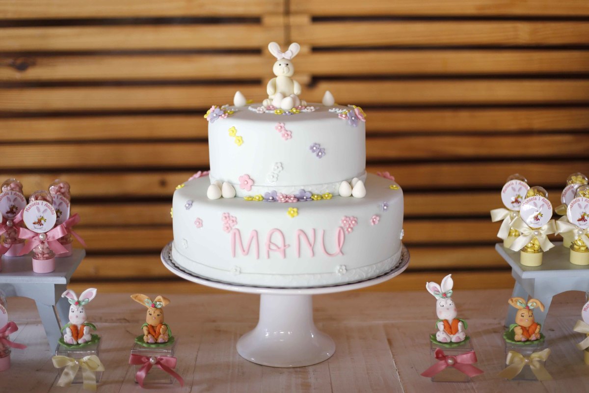 bolo de aniversário jardim dos coelhinhos