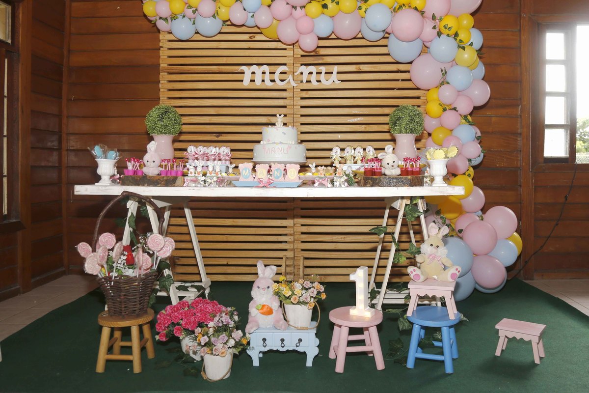Decoração de aniversário Jardim dos Coelhinhos